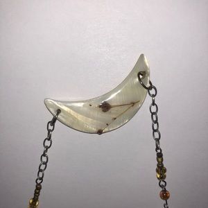 Seashell Halfmoon with Beaded Neckless